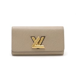 LOUIS VUITTON Epi Portefeuille Twist Bi-fold Long Wallet Leather Gale Greige M67510