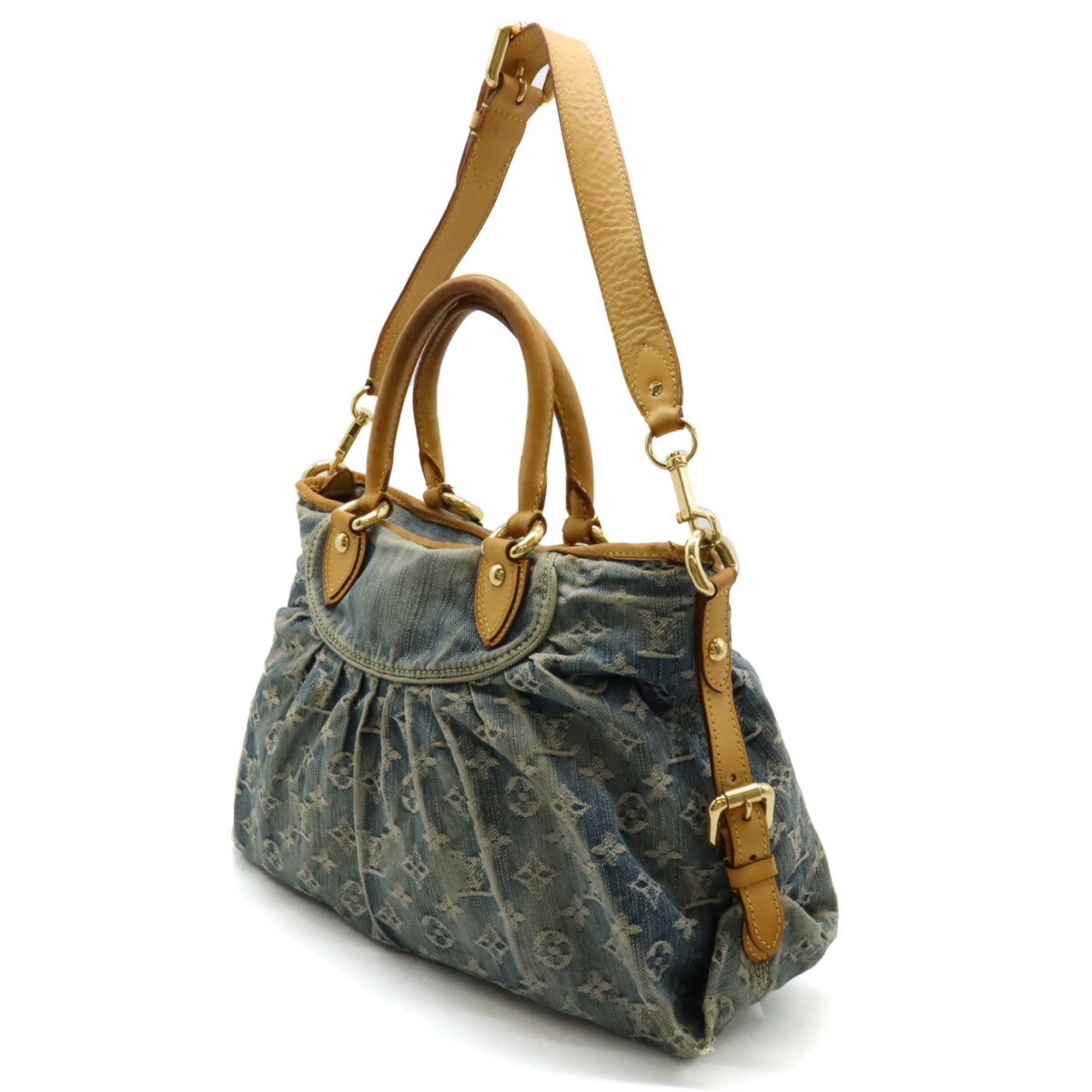 LOUIS VUITTON Louis Vuitton Monogram Denim Neo Cavi MM Tote Bag Handbag Shoulder Blue M95349