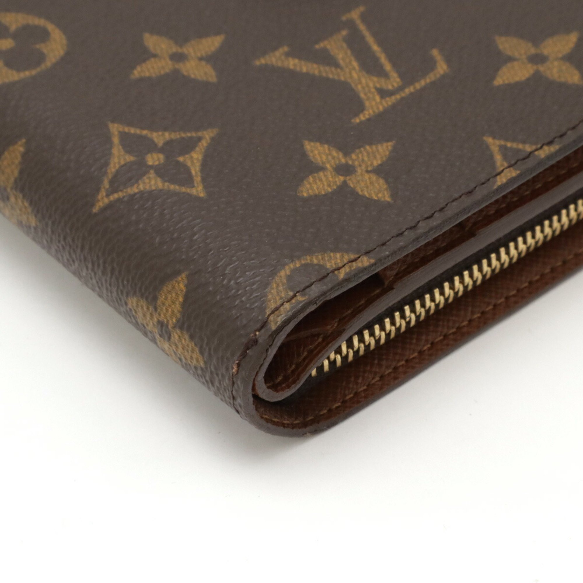 LOUIS VUITTON Louis Vuitton Monogram Porte Papier Zip Bi-fold Wallet with Certificate M61207