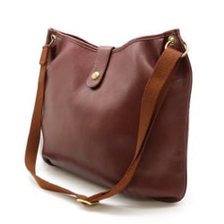 HERMES Rodeo shoulder bag, leather, Bordeaux, red, O stamp