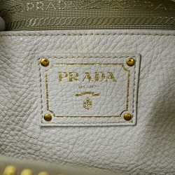 PRADA Bag Women's Handbag Shoulder Tote 2way Leather Ivory White BN2579