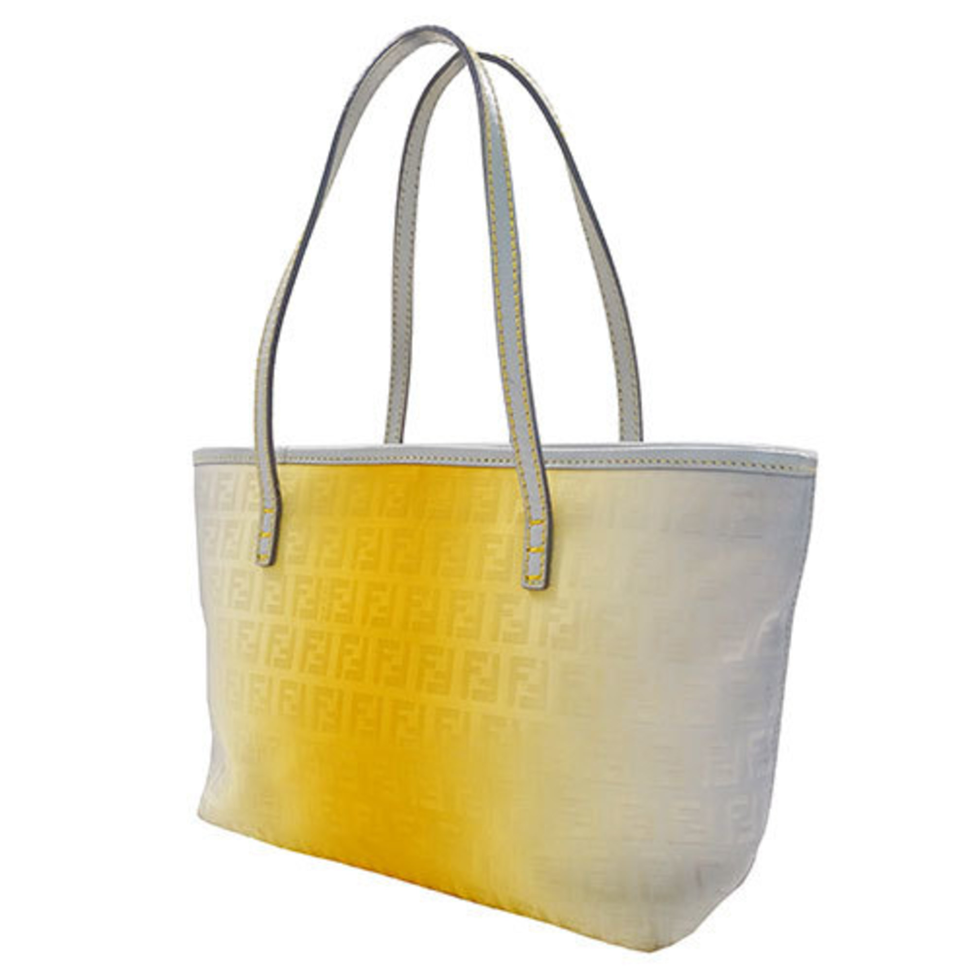 FENDI Women's Tote Bag Handbag Nylon Yellow Zucchino 8BH099 Gradient