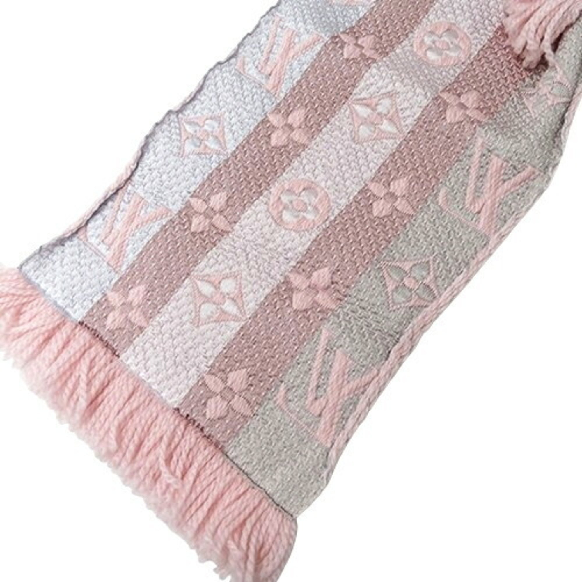 Louis Vuitton LOUIS VUITTON Scarf Women's Echarpe Mania Rainbow Pink M73057