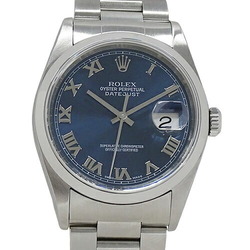 Rolex ROLEX Datejust 16200 Y-series Men's Watch Automatic AT Stainless Steel SS Silver Blue Roman Polished