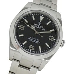 Rolex ROLEX Explorer I 214270 Random Number Men's Watch Automatic AT Stainless Steel SS Silver Black Polished