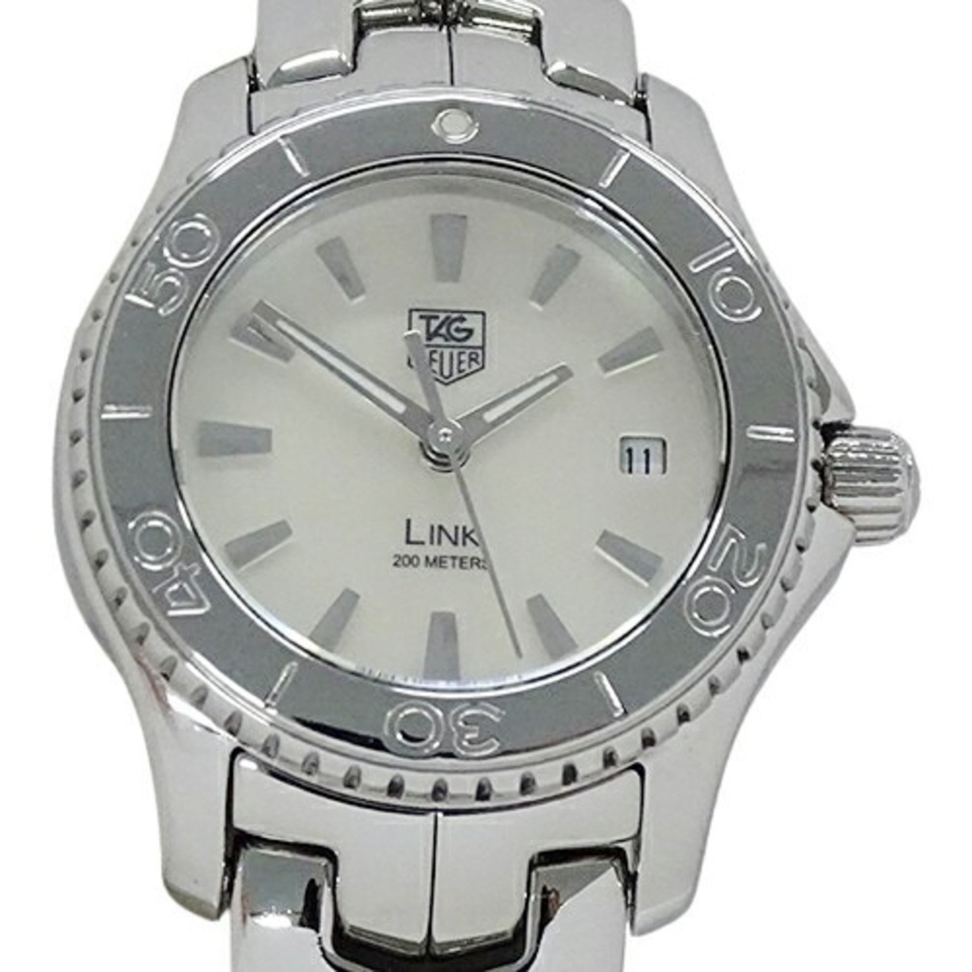 TAG Heuer Link WJ1313 BA0572 Women's Watch, Shell, Quartz, Stainless Steel, Silver, Polished