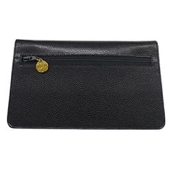 CHANEL Women's Wallet Long Caviar Skin Black A01434 Coco Mark