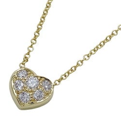 Tiffany & Co. Necklace for Women Pendant 750YG 6P Diamond Heart Pavé Yellow Gold Polished