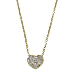 Tiffany & Co. Necklace for Women Pendant 750YG 6P Diamond Heart Pavé Yellow Gold Polished