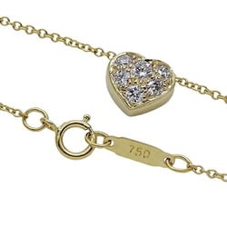 Tiffany & Co. Necklace for Women Pendant 750YG 6P Diamond Heart Pavé Yellow Gold Polished