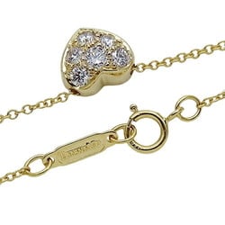 Tiffany & Co. Necklace for Women Pendant 750YG 6P Diamond Heart Pavé Yellow Gold Polished