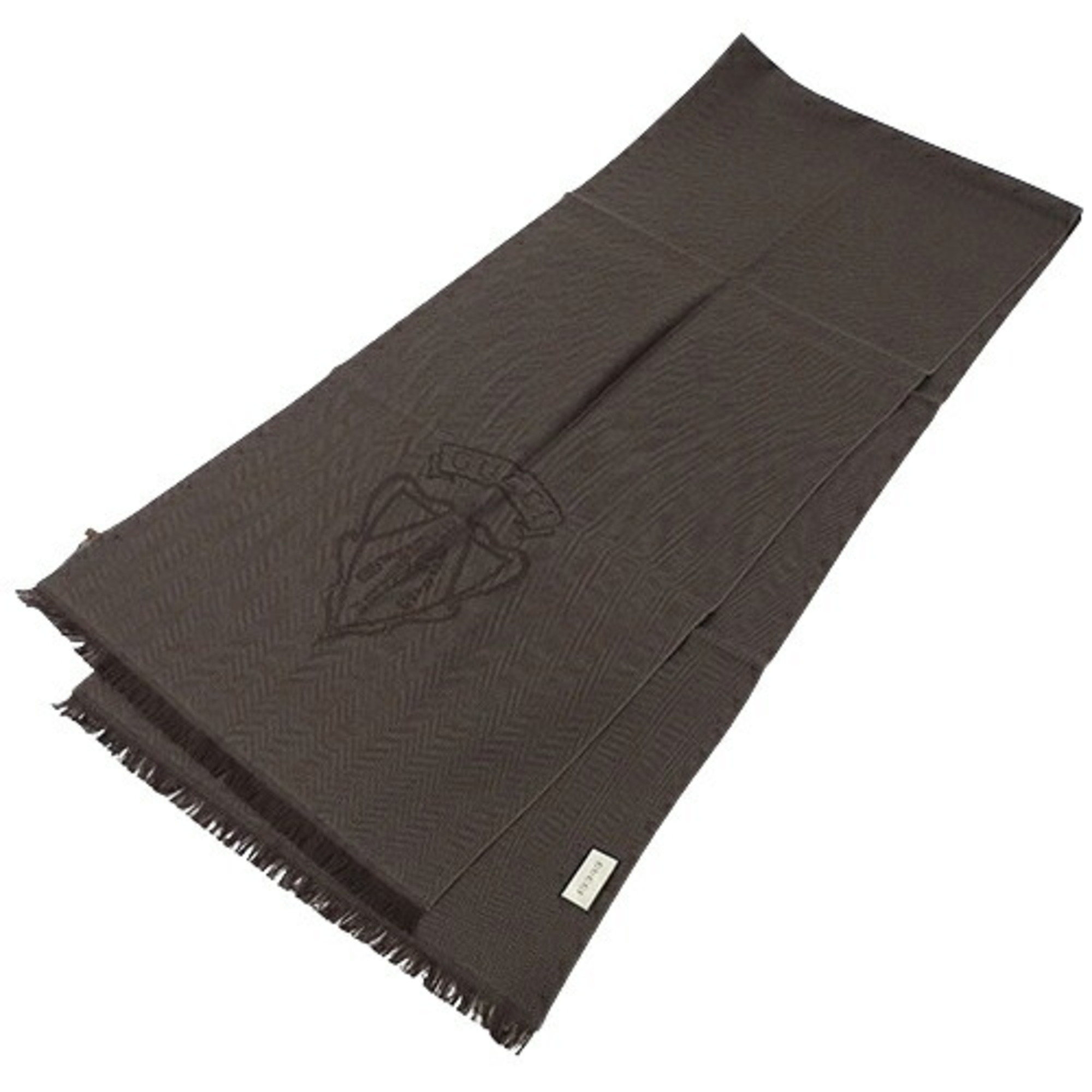 GUCCI scarf for women and men, wool, brown, 344993, large size