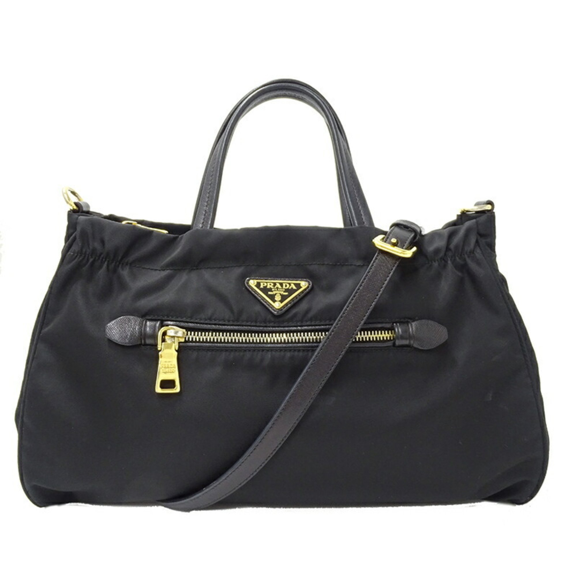 PRADA Women's Bag, Handbag, Shoulder 2way, Nylon, Black