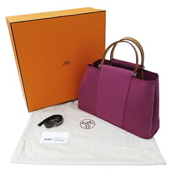 Hermes HERMES bag for women, handbag, shoulder bag, 2way, Caback Elan 39, Toile Officier, Tosca, purple, O stamp