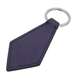 Hermes HERMES Keyring for Women and Men, Portocreta Leather, Navy Keychain