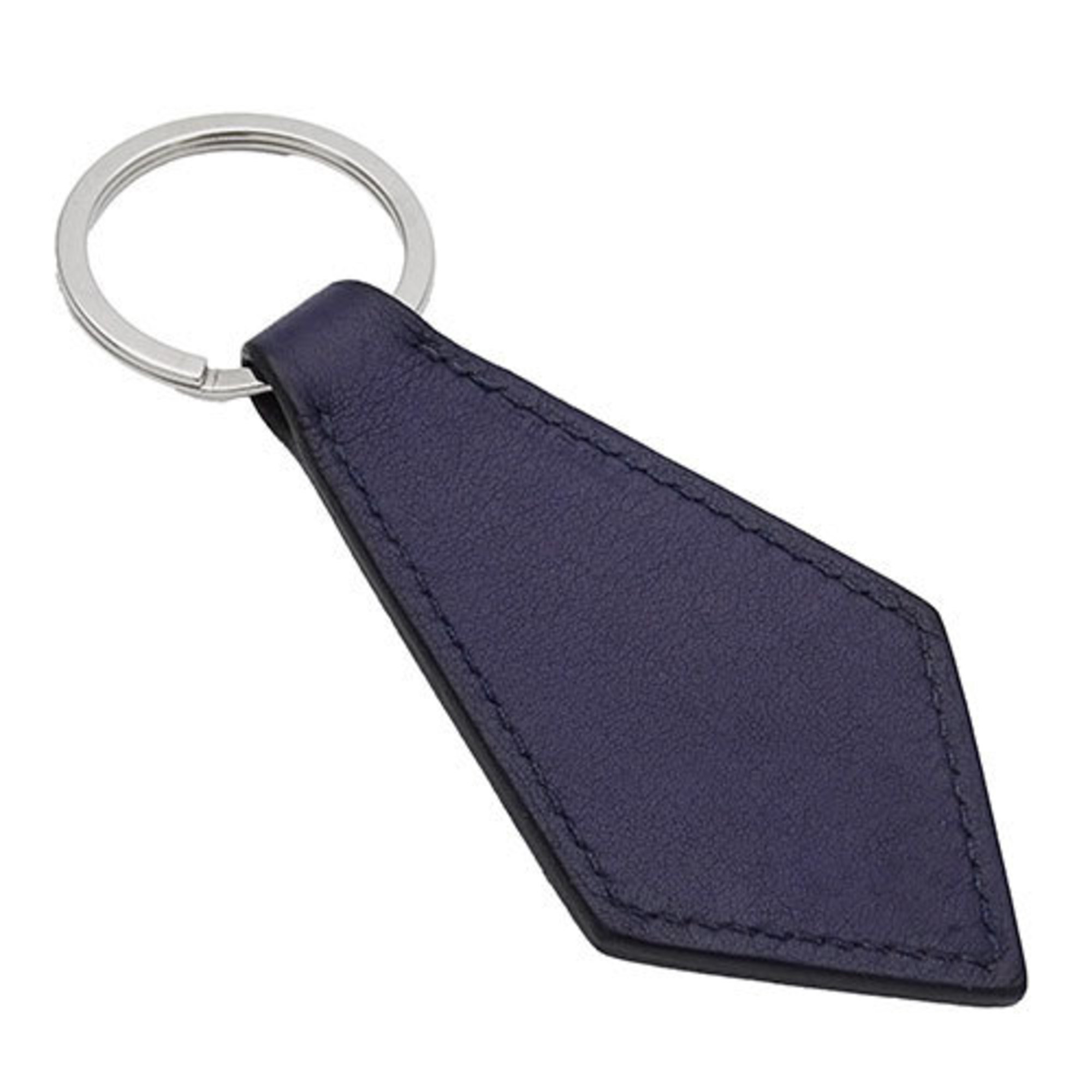 Hermes HERMES Keyring for Women and Men, Portocreta Leather, Navy Keychain