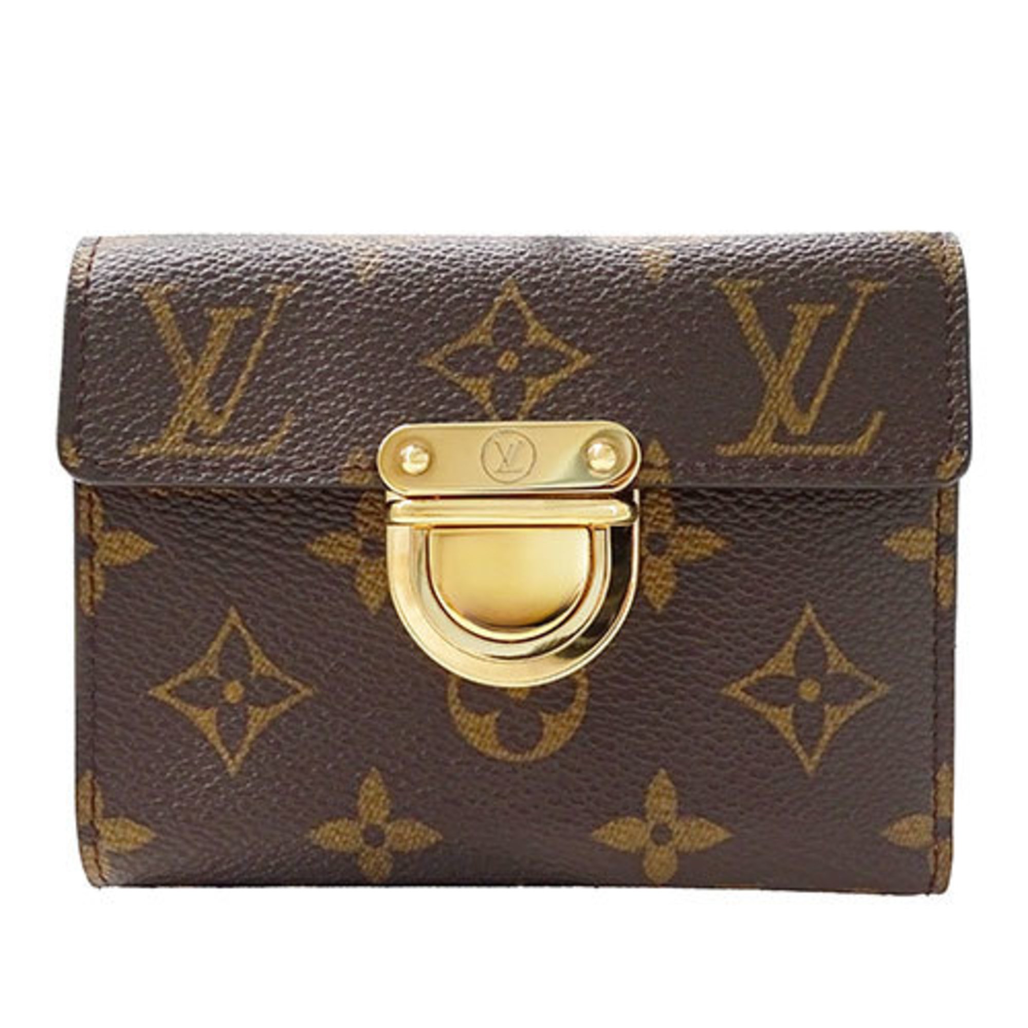 Louis Vuitton LOUIS VUITTON Wallet Monogram Women's Men's Bifold Porto Carte Koala Brown M60003 Compact