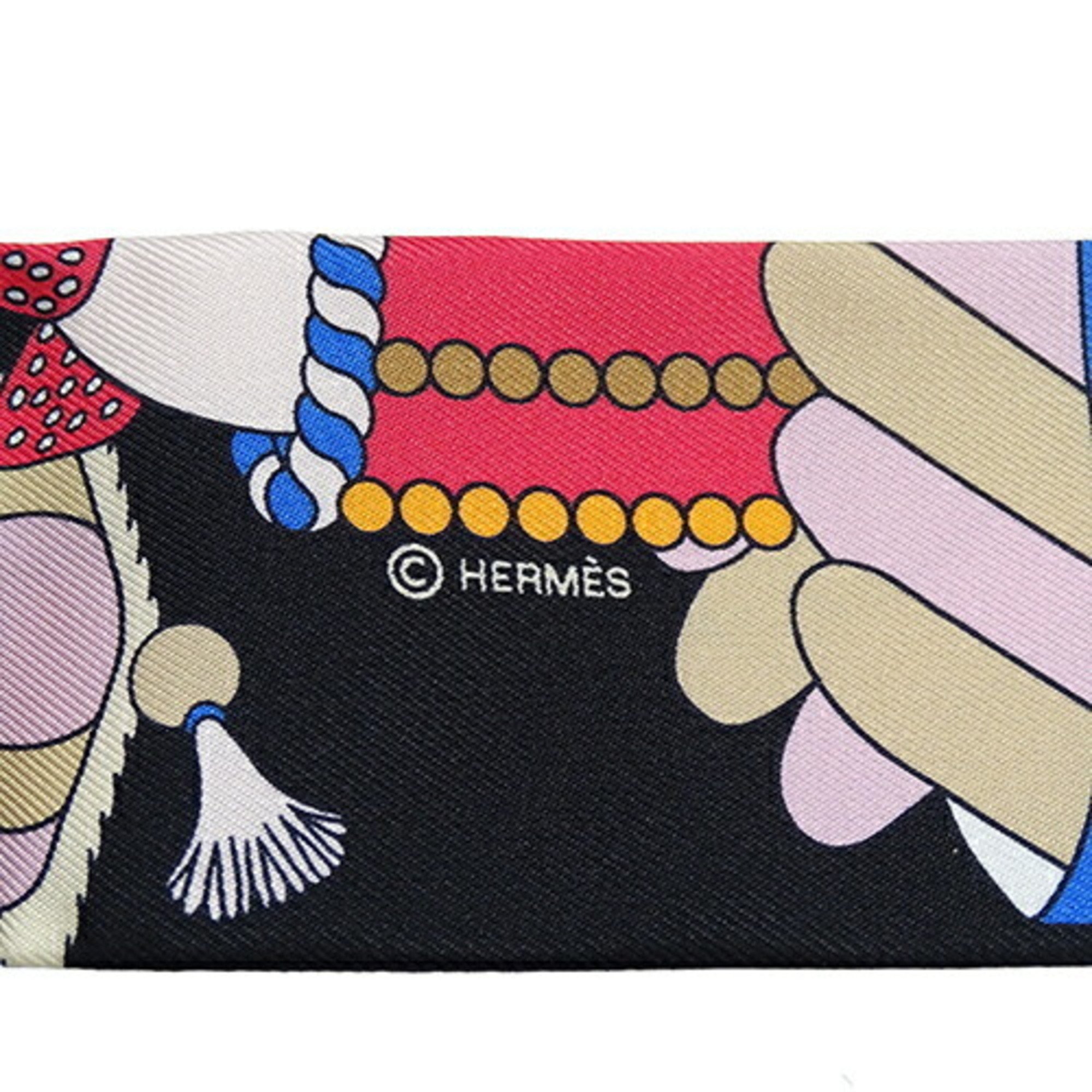 Hermes Twilly Scarf Muffler PATISSERIE FRANCAISE Women's Silk Multi 85336S 02