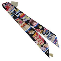 Hermes Twilly Scarf Muffler PATISSERIE FRANCAISE Women's Silk Multi 85336S 02