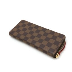 LOUIS VUITTON Damier Portefeuille Clemence Round Long Wallet Cerise Red N60534