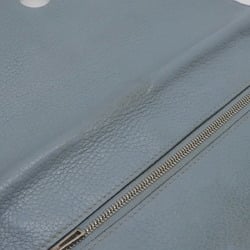 HERMES Dogon Recto Verso Long Bi-fold Wallet Togo Leather Ciel Light Blue □P Engraved