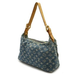 LOUIS VUITTON Louis Vuitton Monogram Denim Baggy PM Shoulder Bag Blue M95049