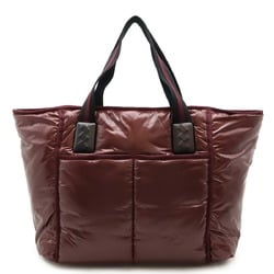 BOTTEGA VENETA Bottega Veneta Tote Bag Shoulder Nylon Leather Wine Red Black