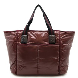 BOTTEGA VENETA Bottega Veneta Tote Bag Shoulder Nylon Leather Wine Red Black