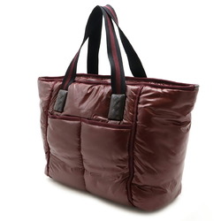 BOTTEGA VENETA Bottega Veneta Tote Bag Shoulder Nylon Leather Wine Red Black