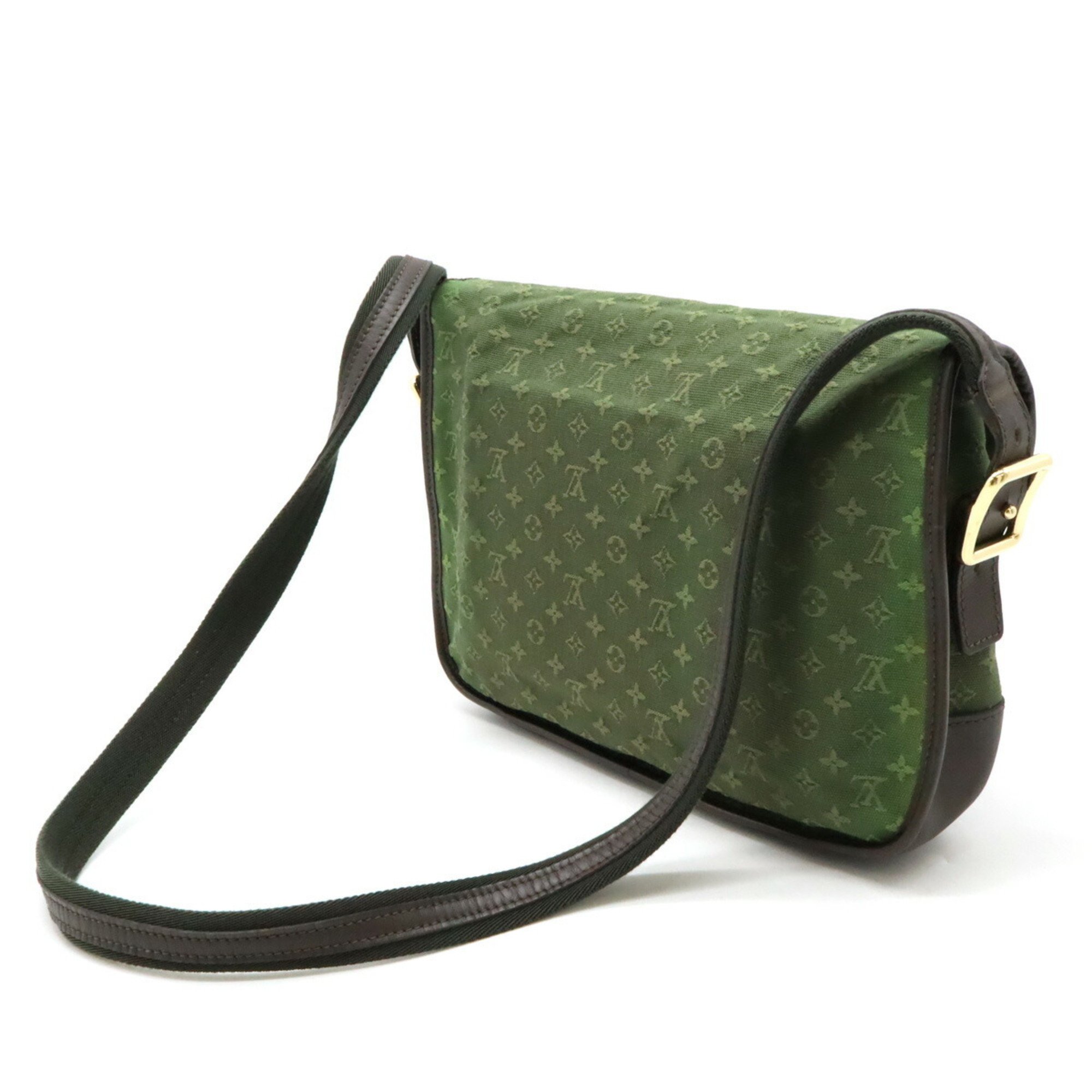 LOUIS VUITTON Louis Vuitton Monogram Shoulder Bag Belanger Canvas Leather TST Khaki Green M92673