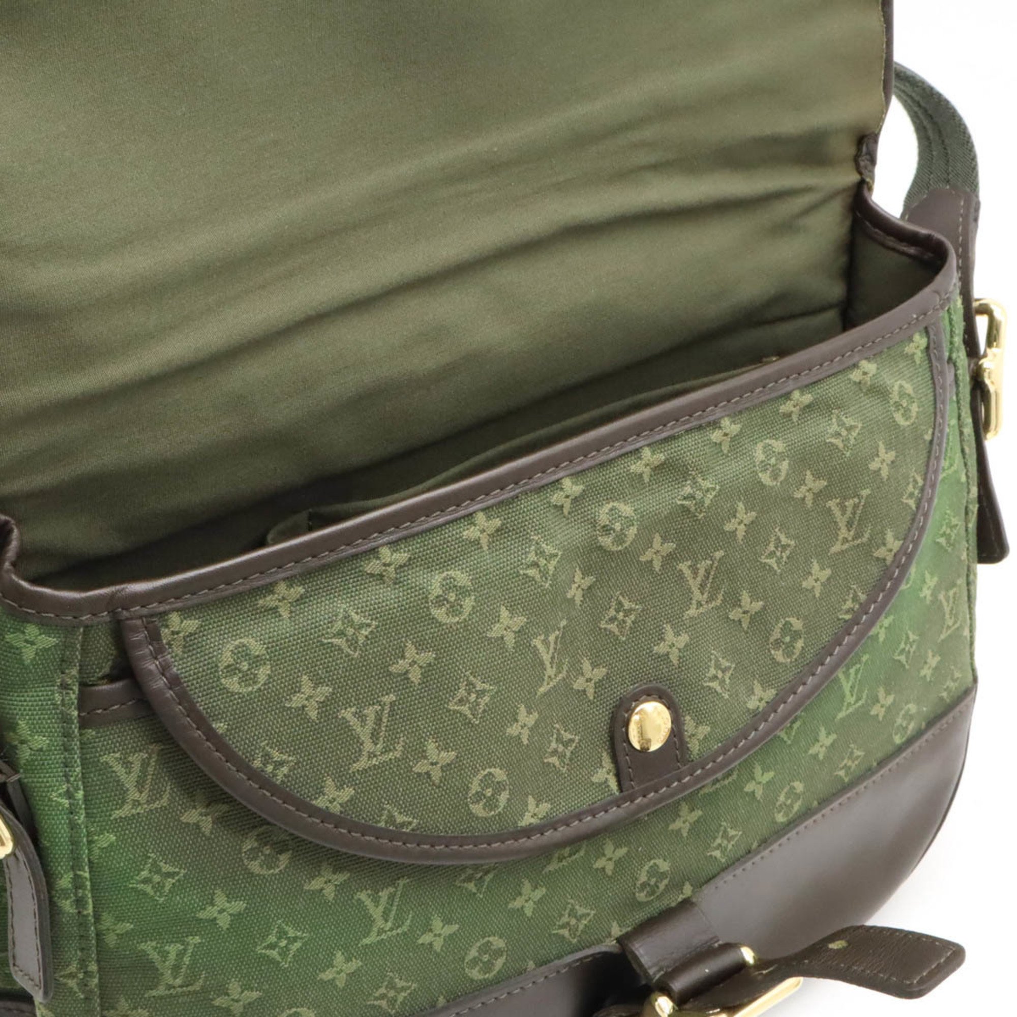 LOUIS VUITTON Louis Vuitton Monogram Shoulder Bag Belanger Canvas Leather TST Khaki Green M92673