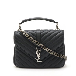 SAINT LAURENT PARIS YSL Yves Saint Laurent College Handbag Chain Shoulder Bag Black 428056