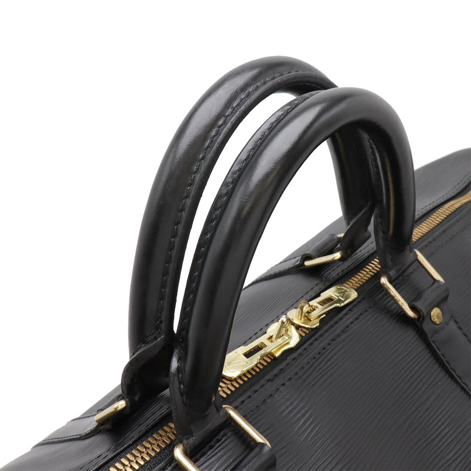 LOUIS VUITTON Louis Vuitton Epi Keepall 50 Boston Bag Travel Leather Noir Black M42962