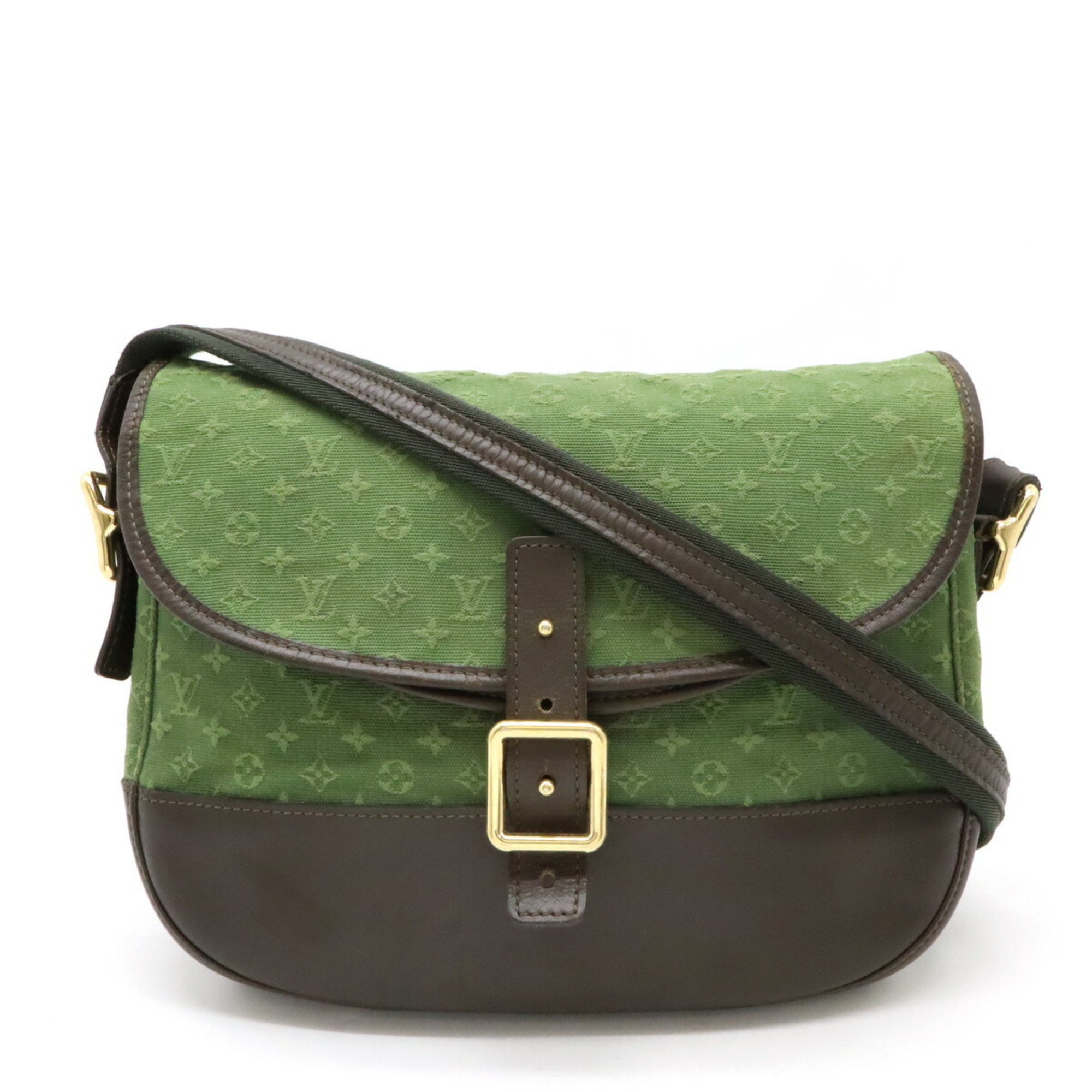 LOUIS VUITTON Louis Vuitton Monogram Shoulder Bag Belanger Canvas Leather TST Khaki Green M92673