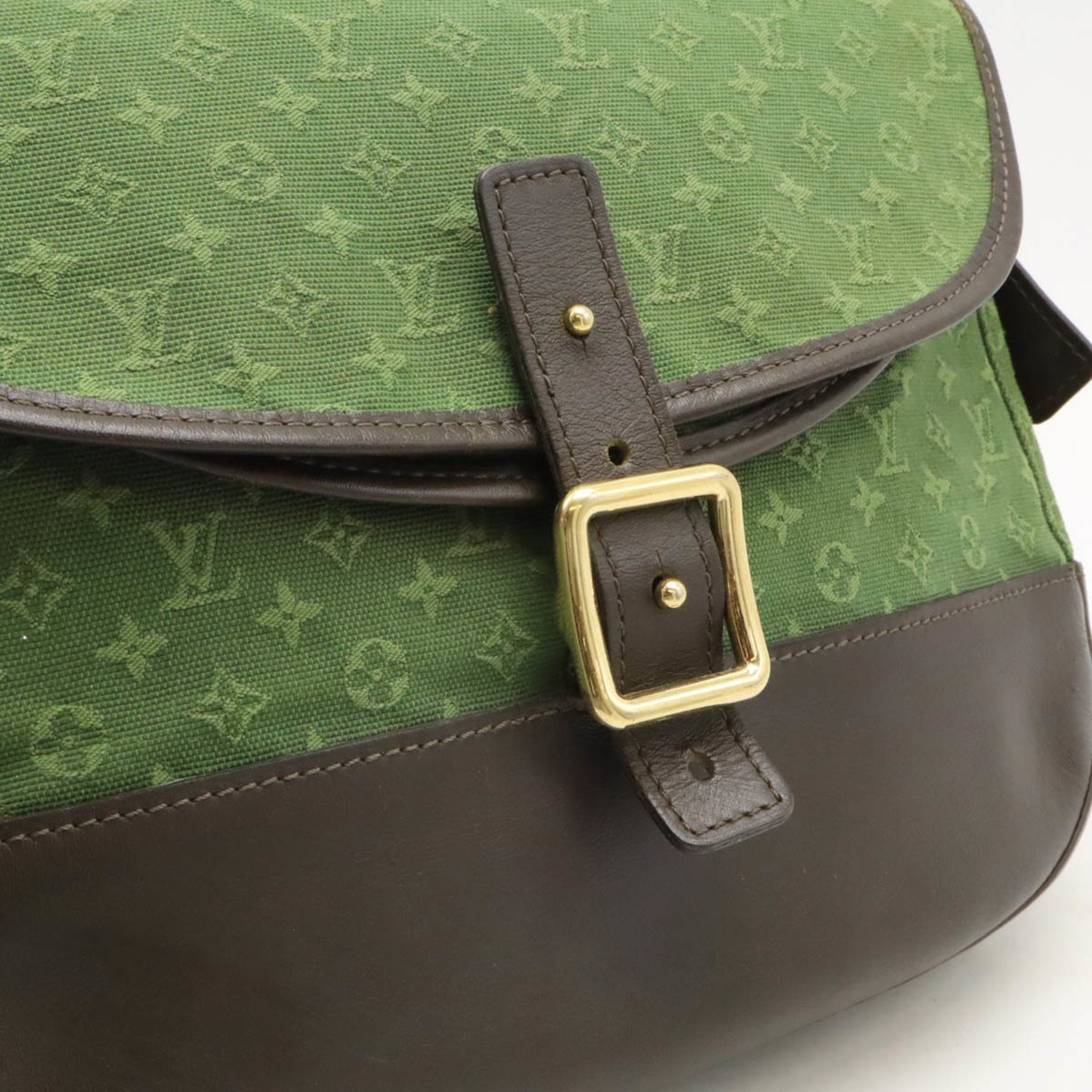 LOUIS VUITTON Louis Vuitton Monogram Shoulder Bag Belanger Canvas Leather TST Khaki Green M92673