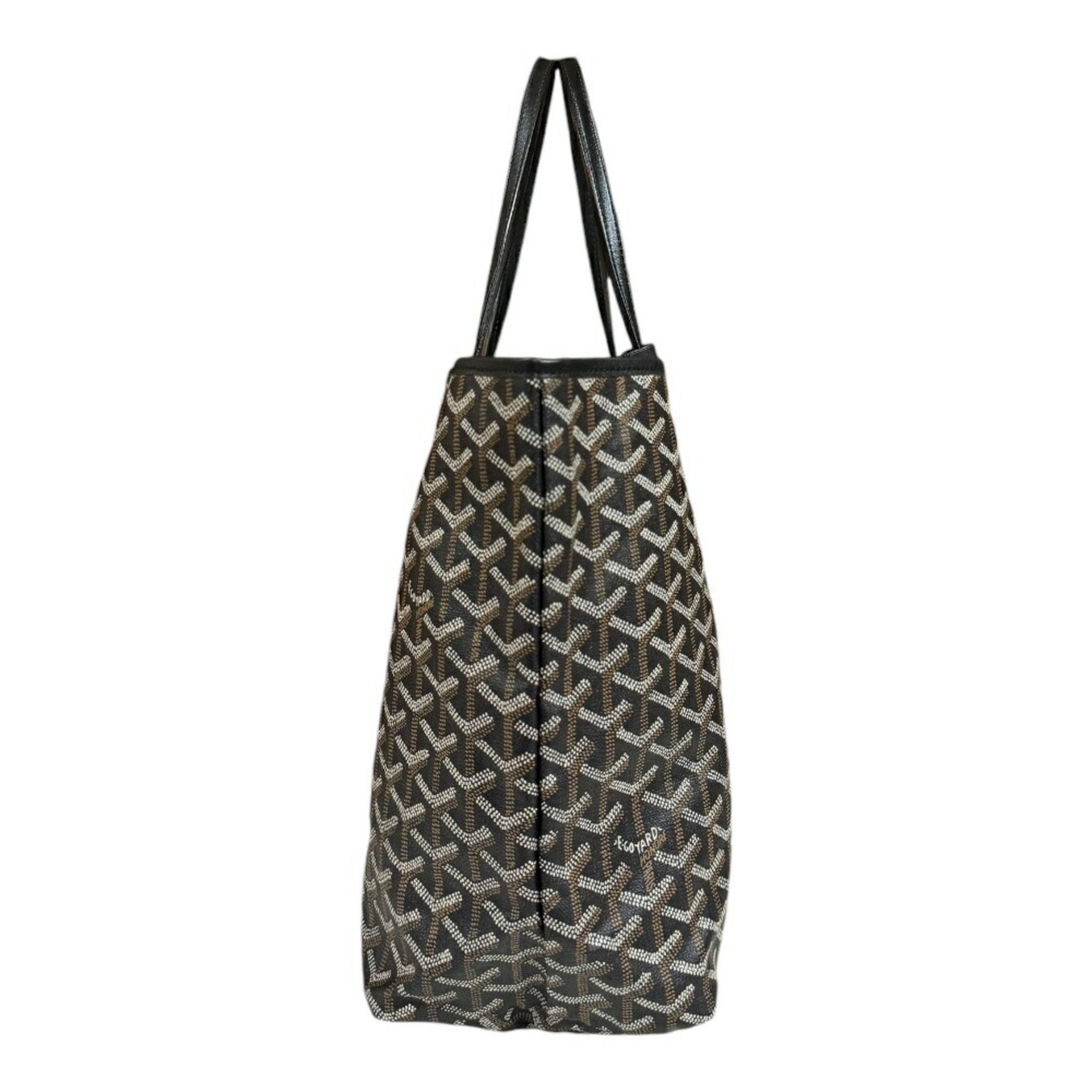 Goyard Saint Louis PM Tote Bag PVC Black Unisex GOYARD