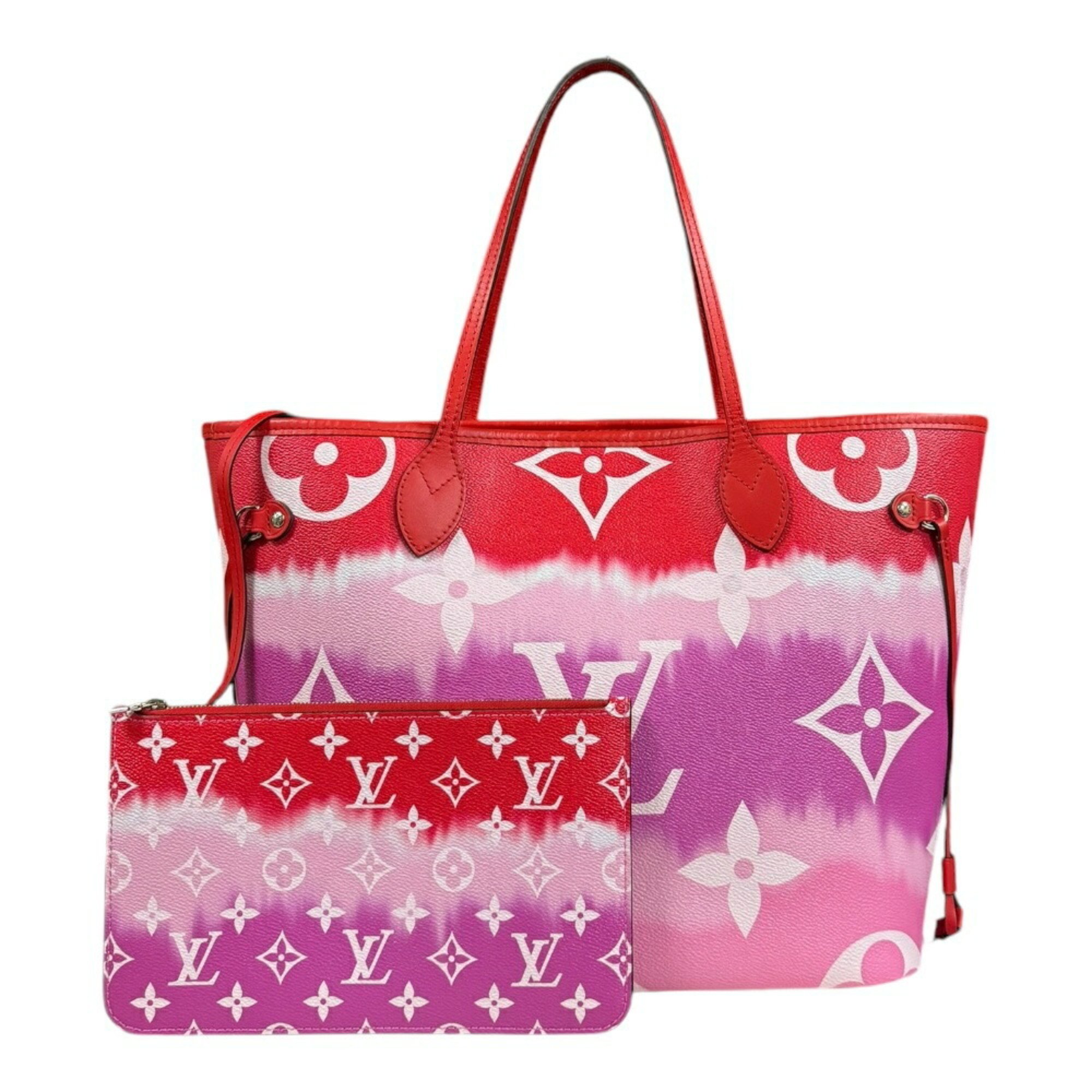 Louis Vuitton Neverfull MM Escar Tote Bag Monogram Canvas M45127 Red Women's LOUIS VUITTON