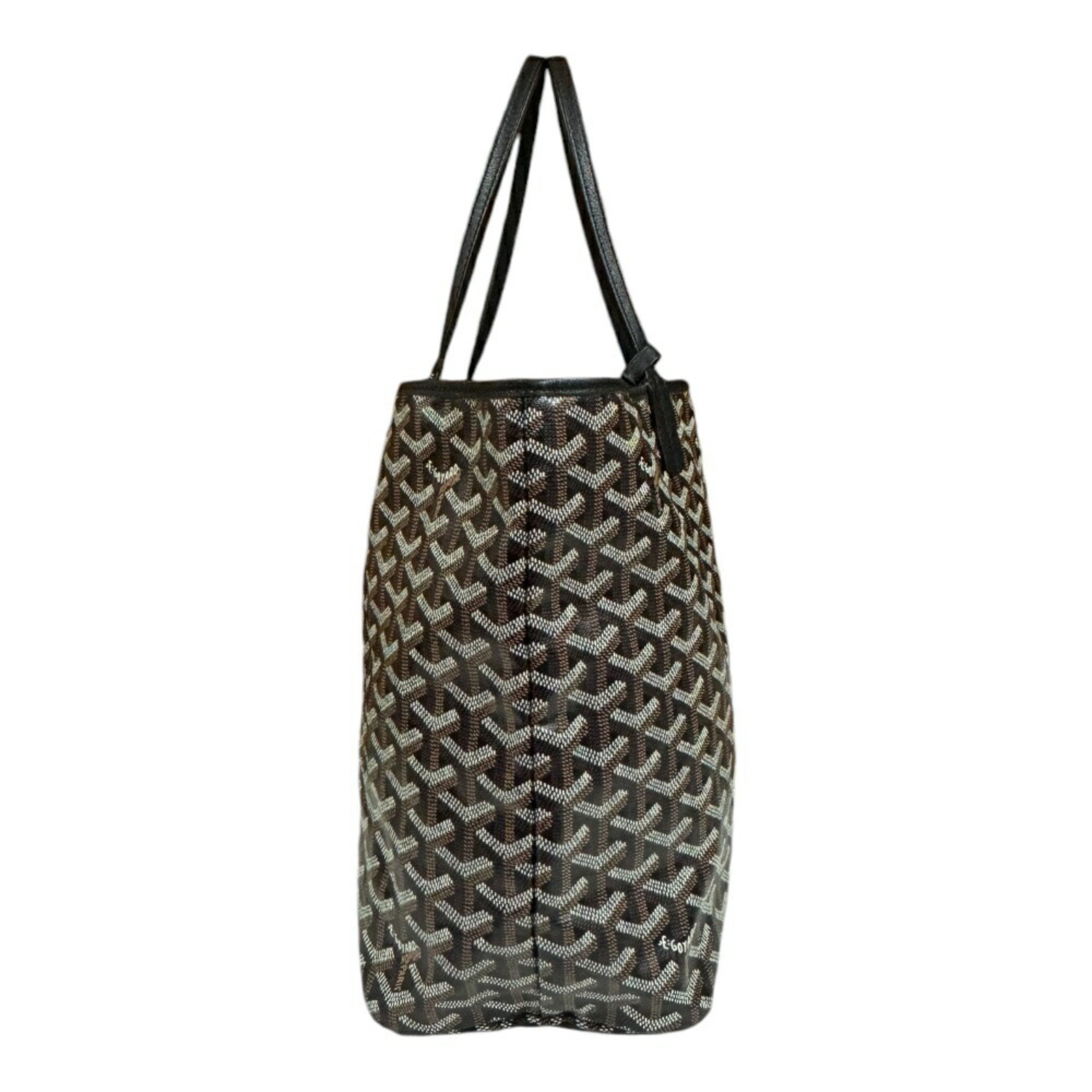 Goyard Saint Louis PM Tote Bag PVC Coated Canvas Black Women's GOYARD