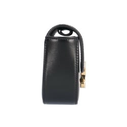 Celine Triomphe Shoulder Bag Leather Black Women's CELINE