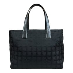 Chanel Tote MM New Travel Bag Nylon Jacquard Black Women's CHANEL