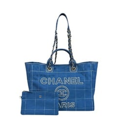 Chanel Deauville GM Shoulder Bag Canvas A66941 Blue Women's CHANEL 2way