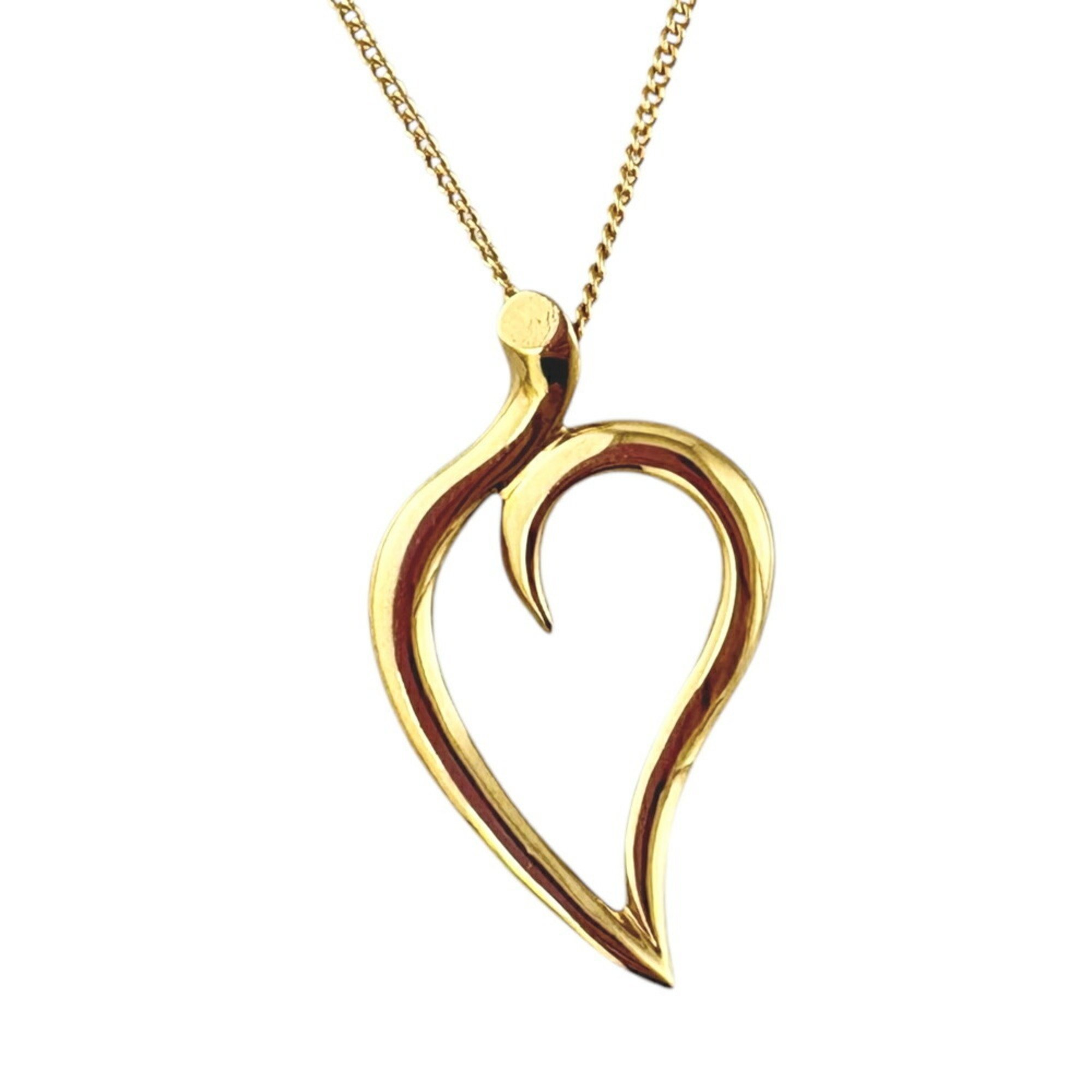 Tiffany Leaf Heart Necklace 18K Gold Women's TIFFANY&Co.