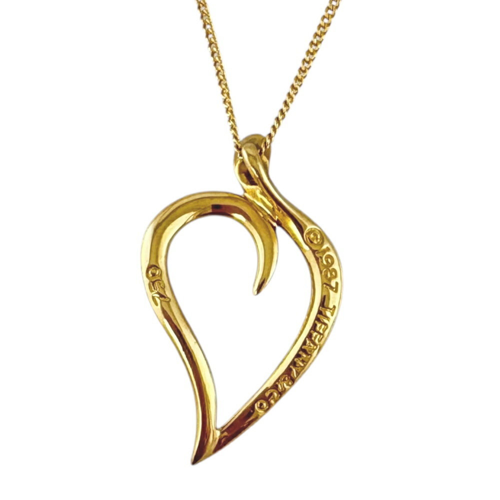 Tiffany Leaf Heart Necklace 18K Gold Women's TIFFANY&Co.