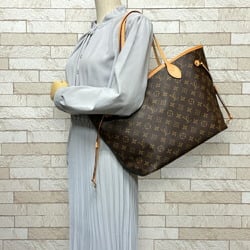 Louis Vuitton Neverfull MM Monogram Tote Bag Canvas M41178 Brown Unisex LOUIS VUITTON