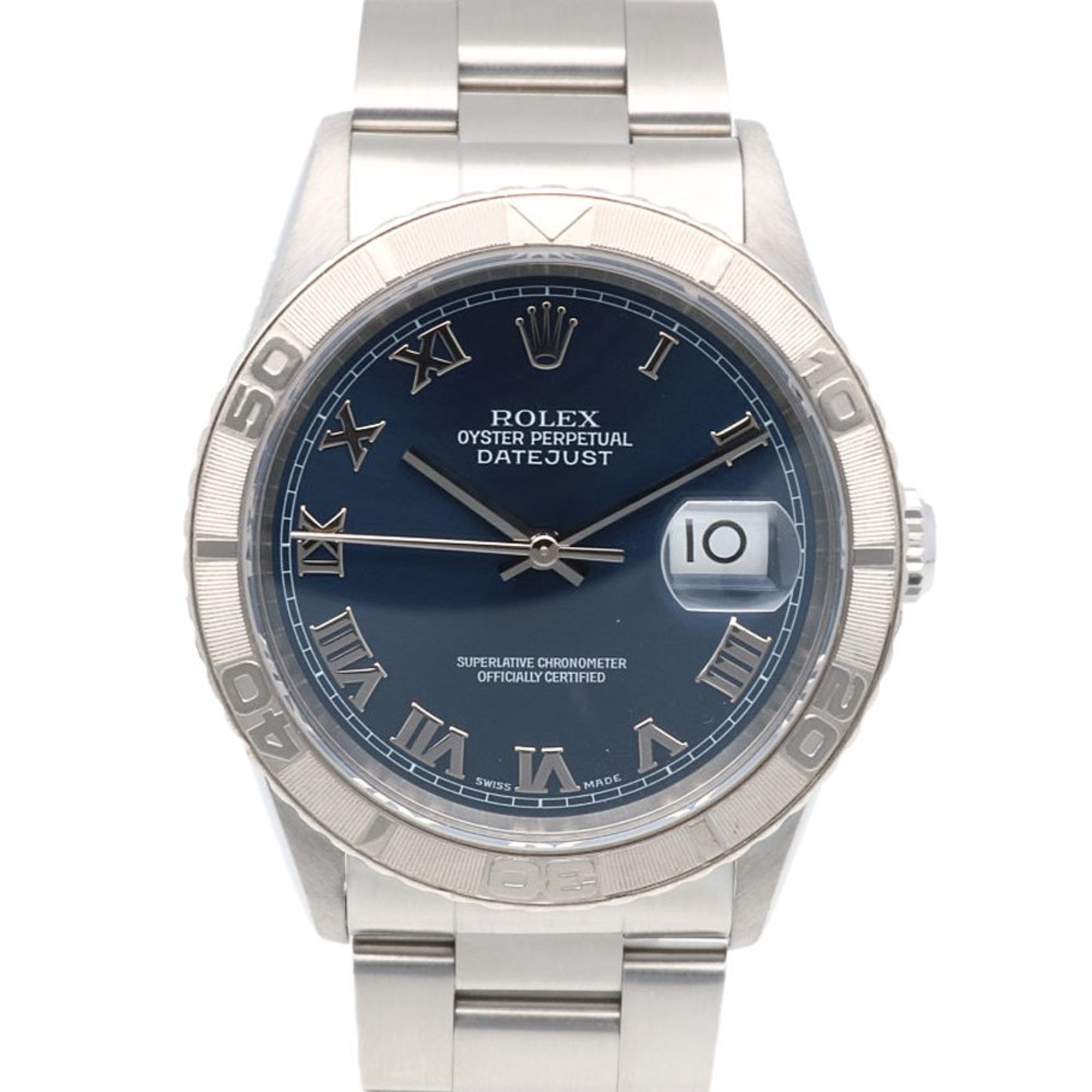 Rolex Datejust Oyster Perpetual Watch Stainless Steel 16264 Automatic Men's ROLEX A Series 1998-1999 Thunderbird Roman Numerals Overhauled