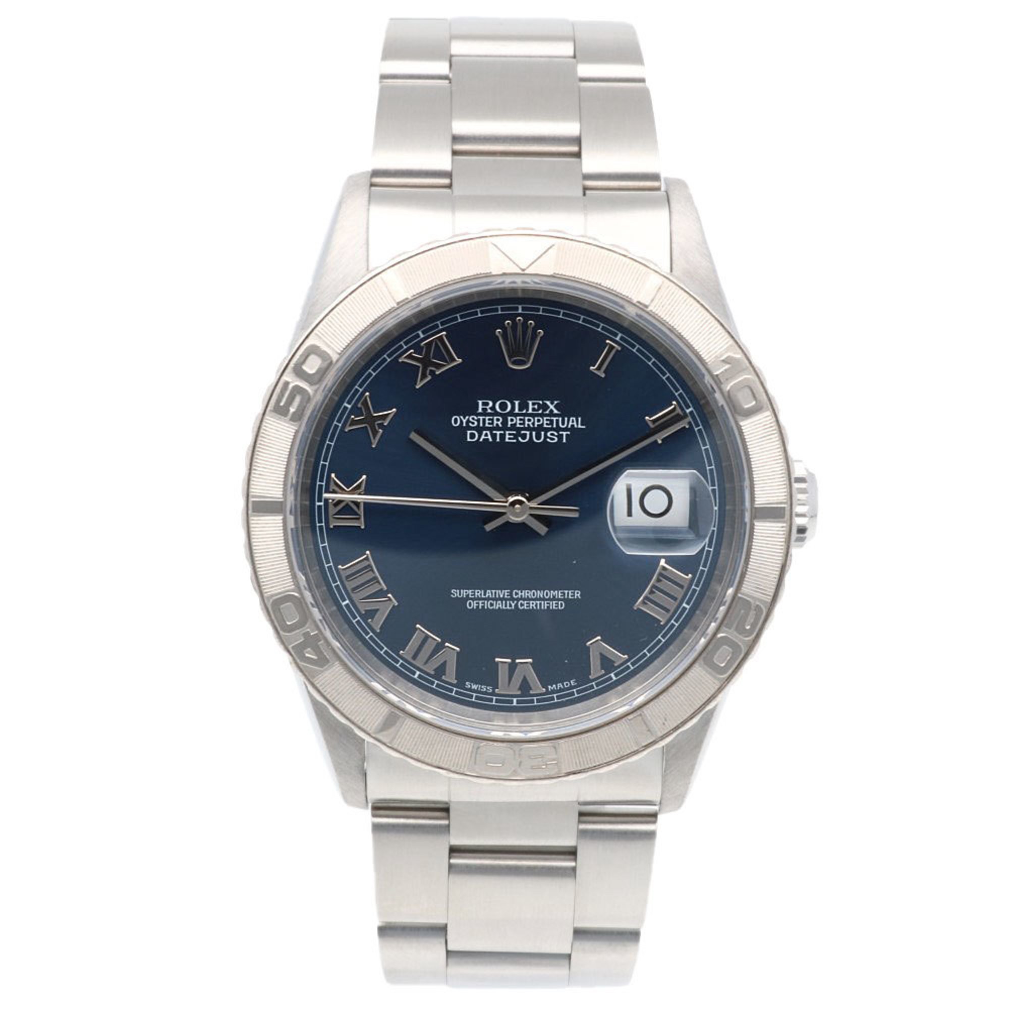 Rolex Datejust Oyster Perpetual Watch Stainless Steel 16264 Automatic Men's ROLEX A Series 1998-1999 Thunderbird Roman Numerals Overhauled