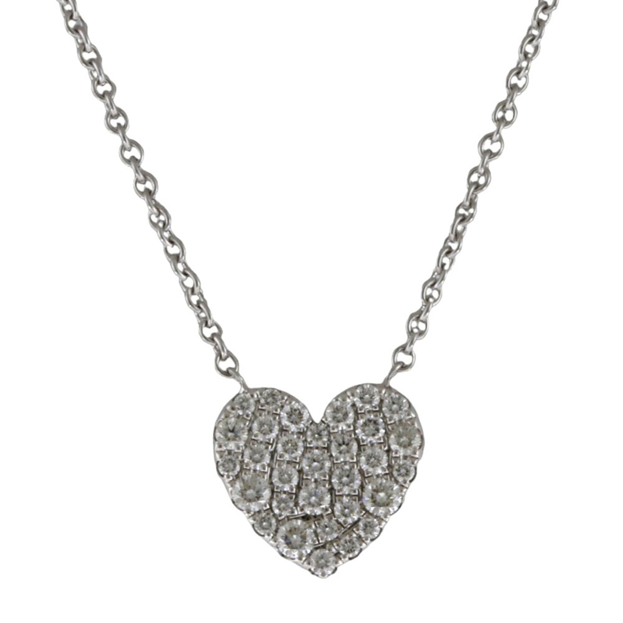 Tiffany Metro Heart Necklace 18K Diamond Women's TIFFANY&Co.