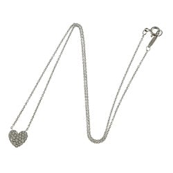 Tiffany Metro Heart Necklace 18K Diamond Women's TIFFANY&Co.