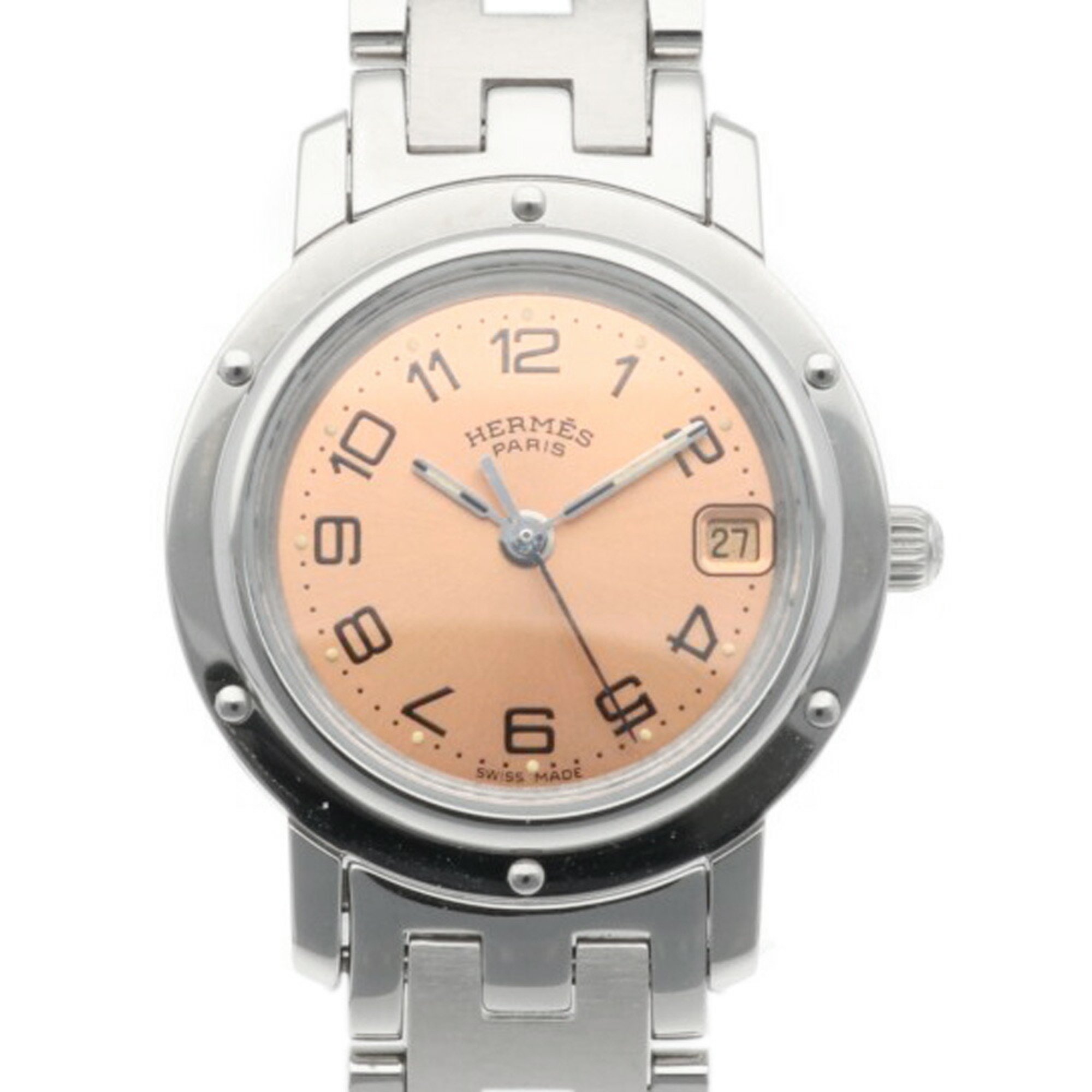 Hermes Clipper Watch Stainless Steel CL4.210 Quartz Ladies HERMES