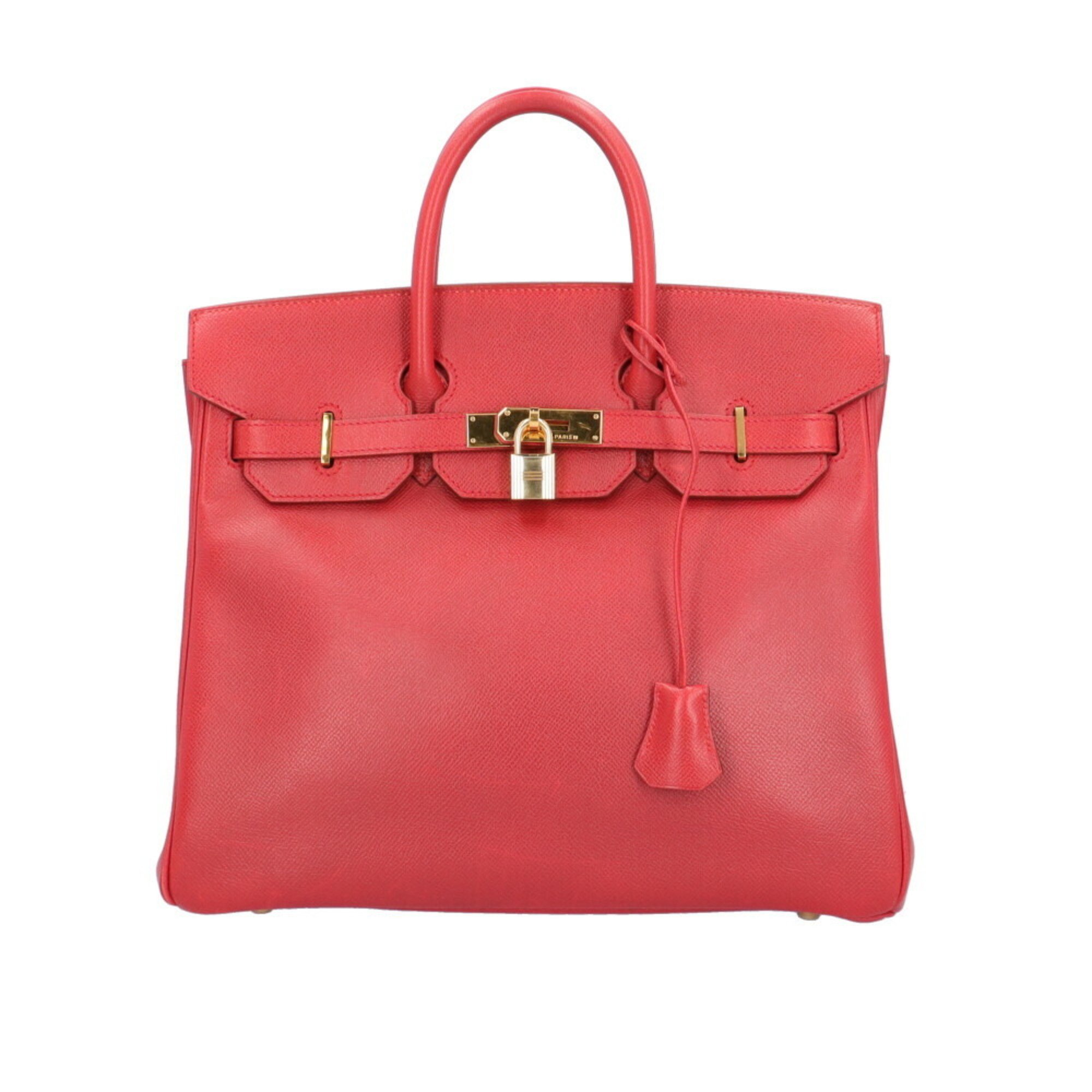 Hermes Haute Couture 32 Inner Stitching Handbag Couché Belle Red Women's HERMES